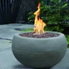 Gardenforma Gas Feuerstelle Marra, Beton-Optik Grau, Aus Faserbeton