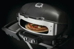 NAPOLEON Rotisserie Heavy Duty Für TravelQ (69282) -Webe Grill Geschaft 69282 TQ PRO285 Rotisserie InUse Pizza
