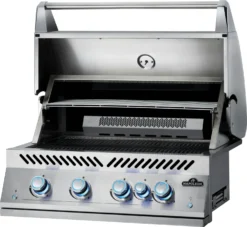 NAPOLEON 700-Series 32", Edelstahl, Einbau, Inkl. Drehspieß -Webe Grill Geschaft BIG32RB Grillhead Ang Open KnobsOff Lit WarmingRackB 1