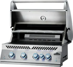 NAPOLEON 700-Series 32", Edelstahl, Einbau, Inkl. Drehspieß -Webe Grill Geschaft BIG32RB Grillhead Ang Open KnobsOff Lit WarmingRackF 1