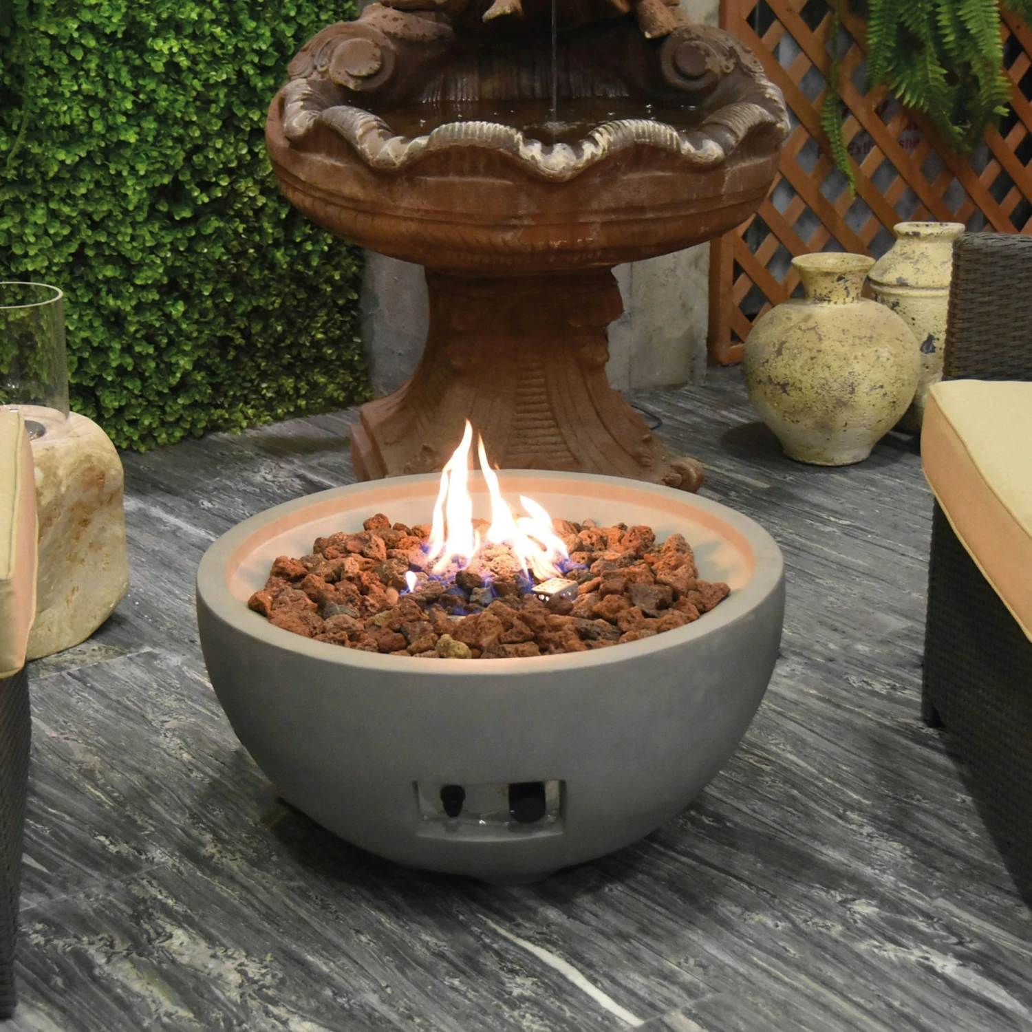 Gas Feuerstelle Nantucket Aus Faserbeton In Betonoptik Grau 2 Gas Feuerstelle Nantucket Aus Faserbeton In Betonoptik Grau – Bild 2