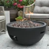 Gardenforma Gas Feuerstelle Jefferson Beton-Optik Schwarz