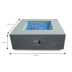 Gas Feuerstelle Carpertee Sandstein-Optik Grau 7 Gas Feuerstelle Carpertee Sandstein-Optik Grau -Webe Grill Geschaft OFG411SG Carpertee Measurement