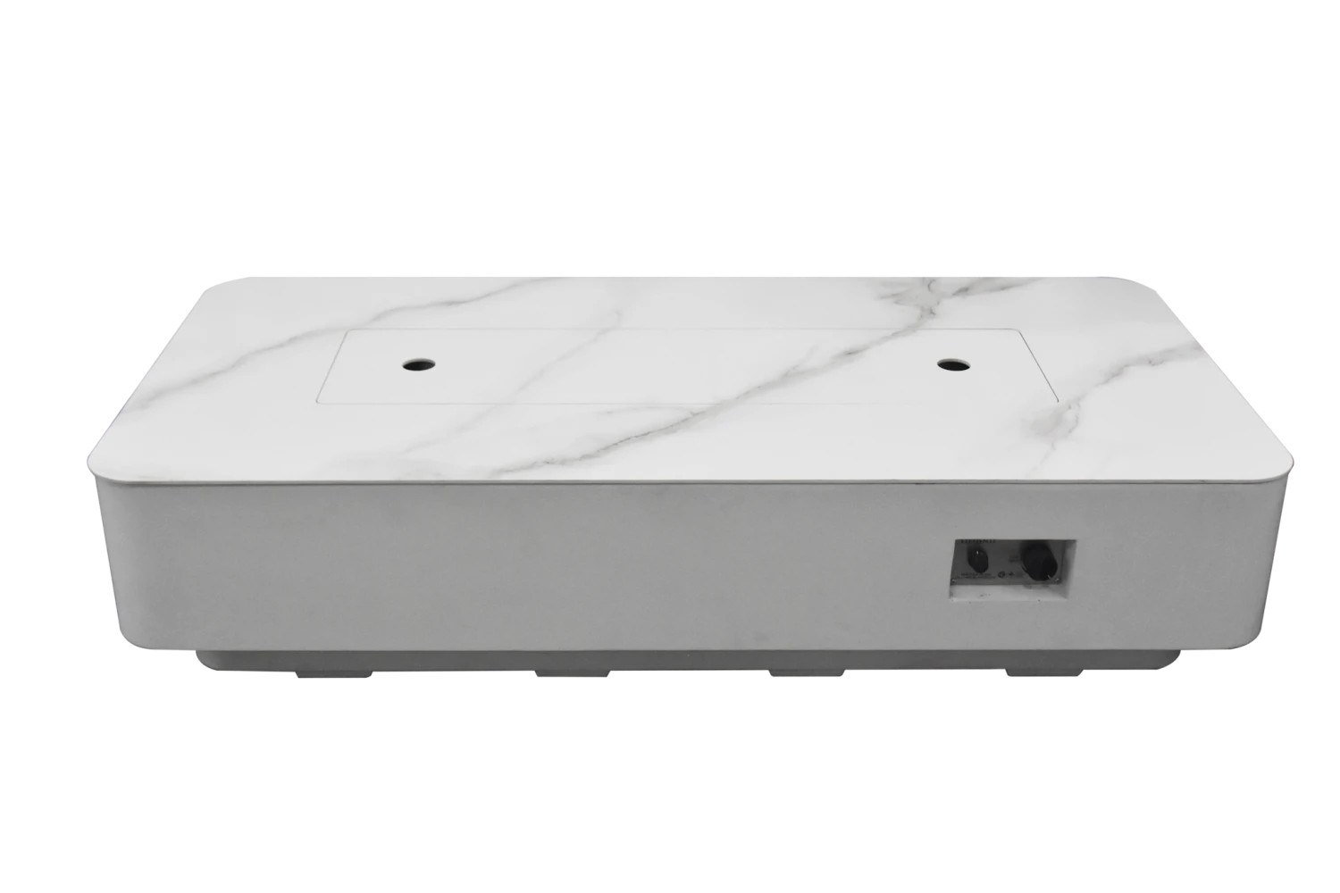 Gas Feuerstelle Athen Marmor-Optik Weiß 4 Gas Feuerstelle Athen Marmor-Optik Weiß – Bild 4