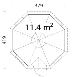 Palmako Grillkota Eva 11,4 M² - 44 Mm -Webe Grill Geschaft Palmako Grillkota Eva 11 4 m 44 mm Grundriss