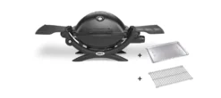 Weber Q 1200 Gas Grill Schwarz Mit Hitzeschild & Bratenrost