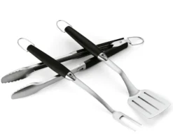 Weber 3-teiliges Grillbesteck Set Edelstahl (6630)
