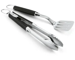 Weber Style Special BBQ Set (2-teilig) - Grau/Warm Grey (17282) -Webe Grill Geschaft Weber Grillbesteck Kompakt 2 teilig Edelstahl schwarz 1