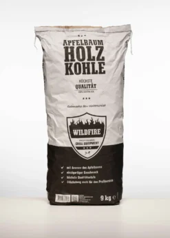WILDFIRE Aroma Holzkohle Vom Apfelbaum 9 Kg/ Karton -Webe Grill Geschaft bge wildfire charcoal appeltree 03